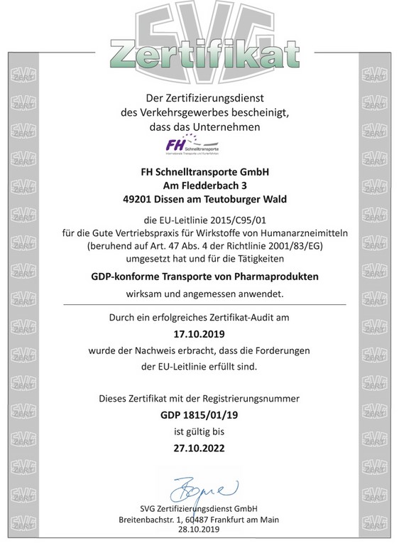 SVG-Zertifikat